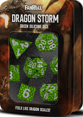 FanRoll - Dragon Storm Silicone Dice: Green Dragon Scales